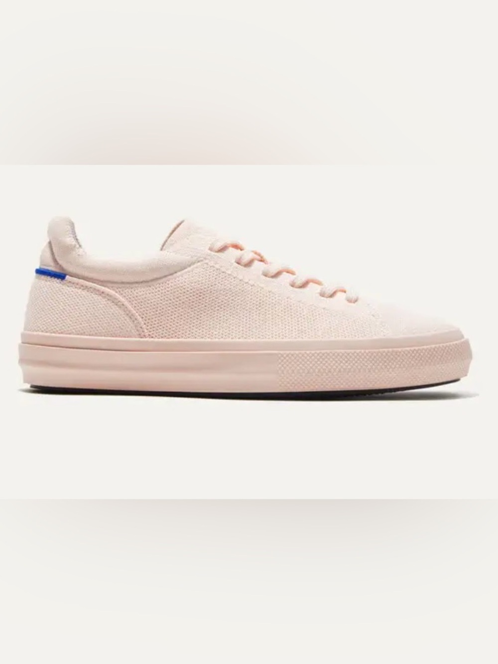 Rothy’s Unisex RS02 Lace Up Knit Sneakers Low Top Pale Pink Size M 5.5 W 7 NEW